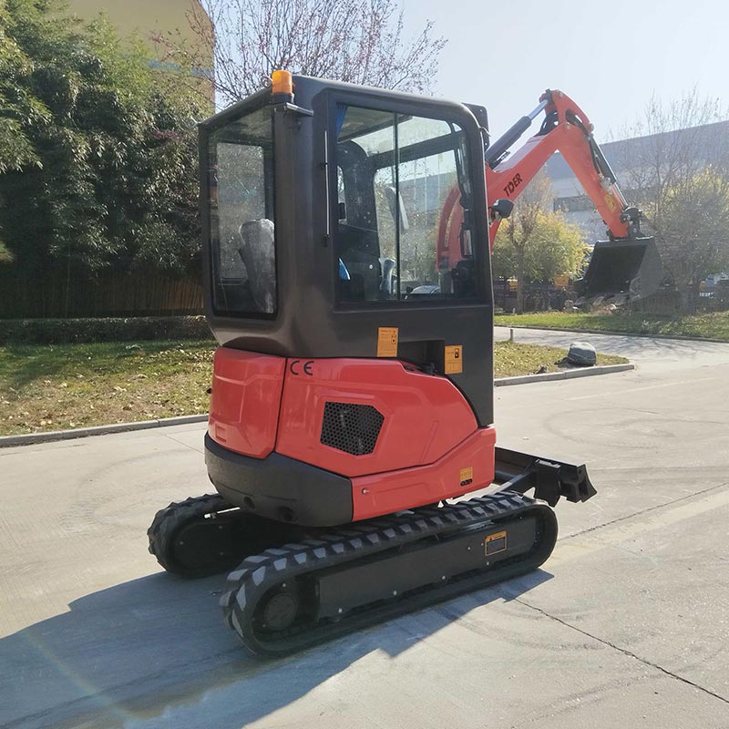 Mini-pelle de 3 tonnes à rayon de braquage zéro avec cabine fermée et climatisation
