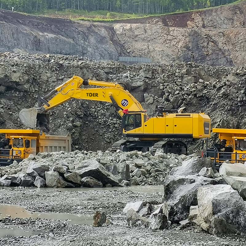 Pelle mécanique robuste de 100 tonnes avec moteur Scania